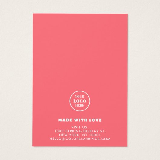 Farbenfrohe Sommer-Tropenohrringe (Rückseite)