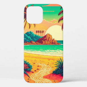 Farbenfrohe Sommer Tropical Beach Landschaftsbild  Case-Mate iPhone Hülle