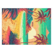 Farbenfrohe Sommer Tropical Beach Landschaftsbild Tischdecke (Vorderseite (Horizontal))