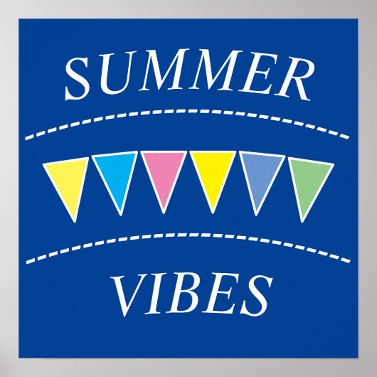 Farbenfrohe Sommer-Vibes Poster (Vorne)
