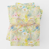 Farbenfrohe Sommer-Wiese-Wildblumen Geschenkpapier Set (Beispiel)