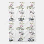 Farbenfrohe Sommer-Wildblume-Muster Geschirrtuch (Vertikal)