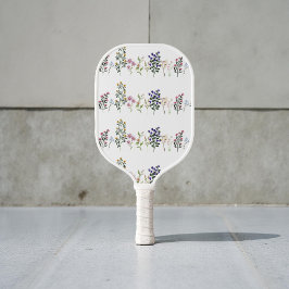 Farbenfrohe Sommer-Wildblume-Muster Pickleball Schläger