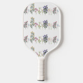 Farbenfrohe Sommer-Wildblume-Muster Pickleball Schläger (Rückseite)