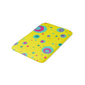 Farbenfrohe Sommerblasen Punkte Gelb Frische Muste Badematte (Schrägansicht)