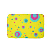 Farbenfrohe Sommerblasen Punkte Gelb Frische Muste Badematte (Vorderseite)