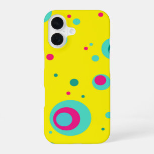 Farbenfrohe Sommerblasen Punkte Gelbes Frisches Mu iPhone 16 Hülle
