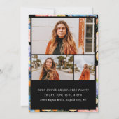 Farbenfrohe Sommerblumen Abschluss Foto Einladung (Rückseite)