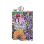 Farbenfrohe Sommerblumengarten Personalisiert Flachmann (Links)