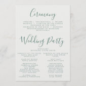 Farbenfrohe Sommerblumenhochzeit Programm (Rückseite)