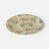 Farbenfrohe Sommerblumenmuster Hochzeit Pappteller (Schrägansicht)