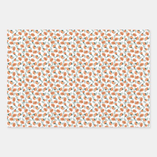 Farbenfrohe Sommerblüte Geschenkpapier Set (Vorderseite 2)