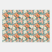 Farbenfrohe Sommerblüte Geschenkpapier Set (Vorderseite)