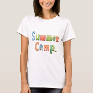 Farbenfrohe Sommercampingtexte für Outdoorabenteue T-Shirt