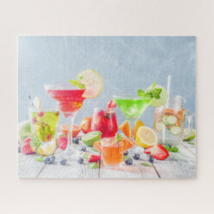 Farbenfrohe Sommercocktails und Cocktails Puzzle
