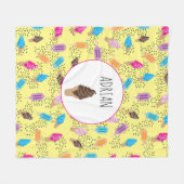 Farbenfrohe Sommereis Creme Ice Pops Muster Fleecedecke (Vorderseite (Horizontal))