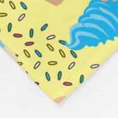 Farbenfrohe Sommereis Creme Ice Pops Muster Fleecedecke (Ecke)