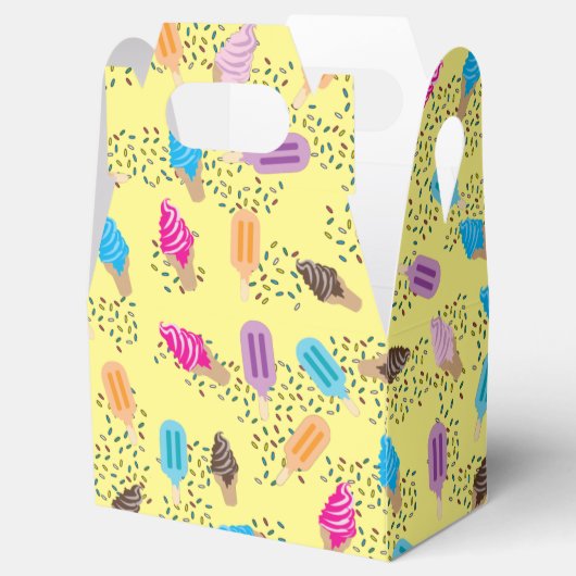Farbenfrohe Sommereis Creme Ice Pops Muster Geschenkschachtel (Geöffnet)