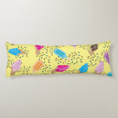 Farbenfrohe Sommereis Creme Ice Pops Muster Seitenschläferkissen (Rückseite)