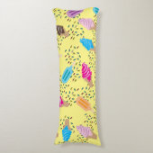 Farbenfrohe Sommereis Creme Ice Pops Muster Seitenschläferkissen (Vorderseite Vertikal)