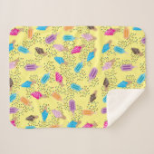 Farbenfrohe Sommereis Creme Ice Pops Muster Sherpadecke (Vorderseite (Horizontal))