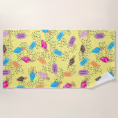 Farbenfrohe Sommereis Creme Ice Pops Muster Strandtuch (Vorderseite)