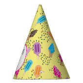 Farbenfrohe Sommereise Eiscreme Pop Kindergeburtst Partyhütchen (Rechts)