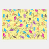 Farbenfrohe Sommereisenzüge Creme Muster Geschenkpapier Set (Vorderseite 2)