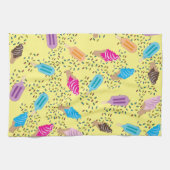Farbenfrohe Sommereisenzüge Creme Muster Geschirrtuch (Horizontal)