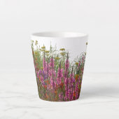 Farbenfrohe Sommerferien Blume Latte Tasse (Vorderseite)