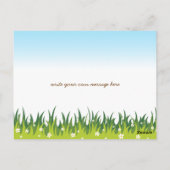 Farbenfrohe Sommerflip Flops Spaß im Sonnengarten Postkarte (Rückseite)