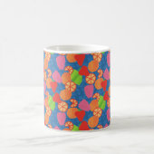 Farbenfrohe Sommerfrucht Muster auf Deep Blue Kaffeetasse (Mittel)