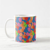 Farbenfrohe Sommerfrucht Muster auf Deep Blue Kaffeetasse (Links)