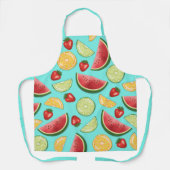 Farbenfrohe Sommerfrüchte Melon Zitrus Erdbeere Schürze (Vorderseite)