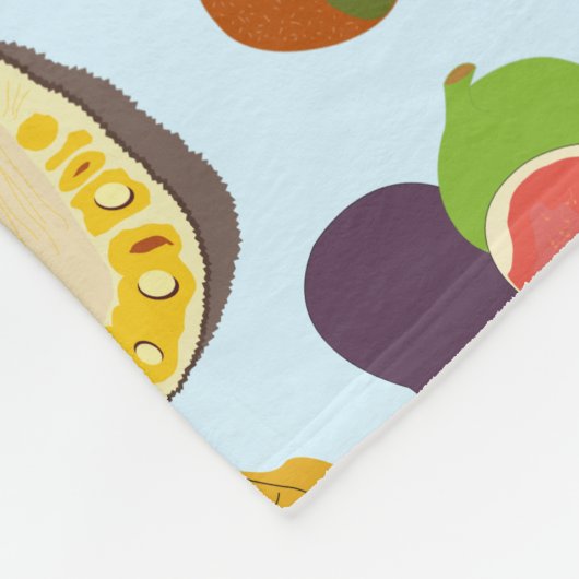 Farbenfrohe Sommerfruchtmuster Fleecedecke (Ecke)