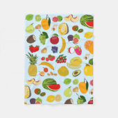 Farbenfrohe Sommerfruchtmuster Fleecedecke (Vorderseite)