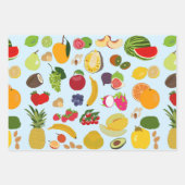 Farbenfrohe Sommerfruchtmuster Geschenkpapier Set (Vorderseite)