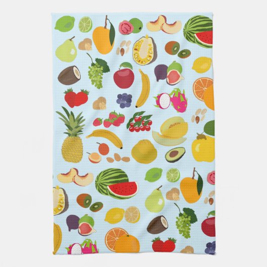 Farbenfrohe Sommerfruchtmuster Geschirrtuch (Vertikal)