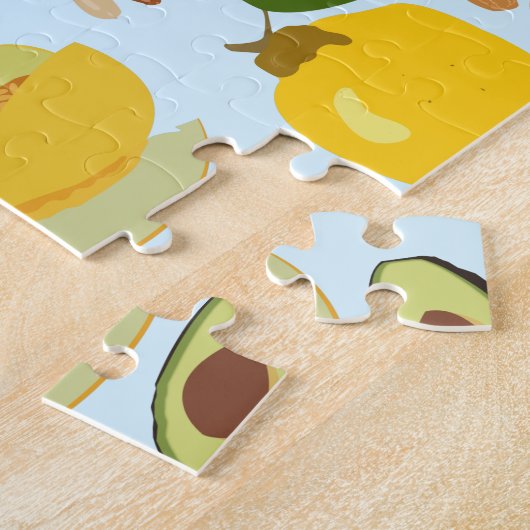 Farbenfrohe Sommerfruchtmuster Puzzle (Seite)