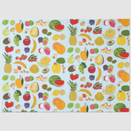 Farbenfrohe Sommerfruchtmuster Seidenpapier