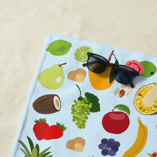 Farbenfrohe Sommerfruchtmuster Strandtuch (Beispiel)