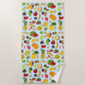 Farbenfrohe Sommerfruchtmuster Strandtuch (Vorderseite)