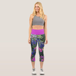 Farbenfrohe Sommergarten Capri Leggings