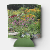 Farbenfrohe Sommergärten Dosenkühler (Rückseite)