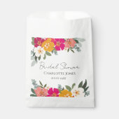 Farbenfrohe Sommergarten Helle Blumendusche Geschenktütchen (Vorderseite)