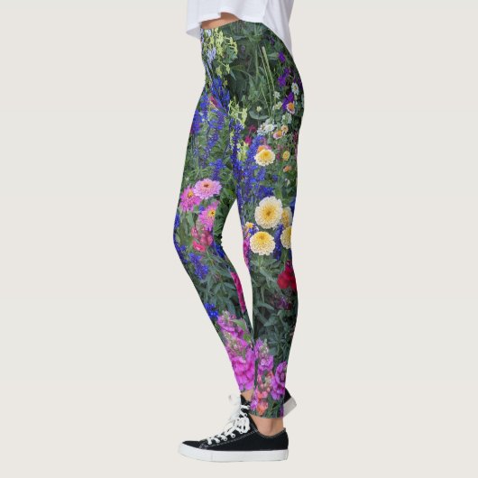 Farbenfrohe Sommergarten Leggings (Links)