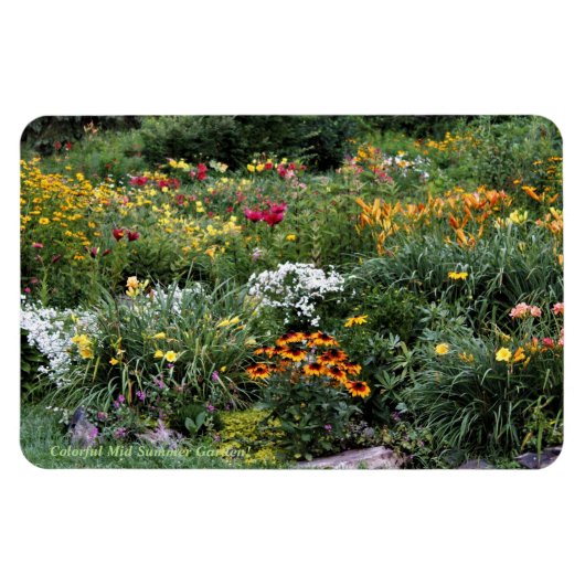 Farbenfrohe Sommergärten! Magnet (Horizontal)