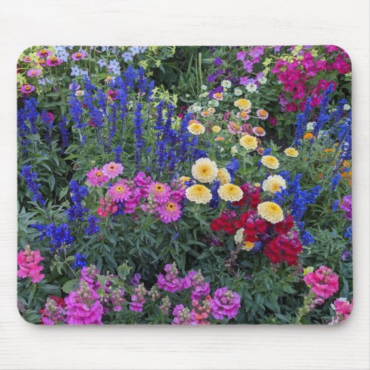 Farbenfrohe Sommergarten Mousepad (Vorne)