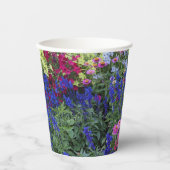 Farbenfrohe Sommergarten Pappbecher (Vorderseite)