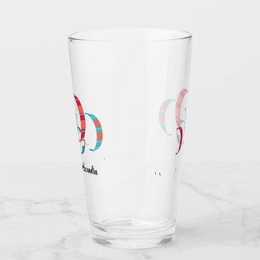 Farbenfrohe Sommerkitesurfing Glas (Links)